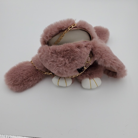 Mauve Bunny Crossbody or over shoulder handbag - Picture 3 of 5